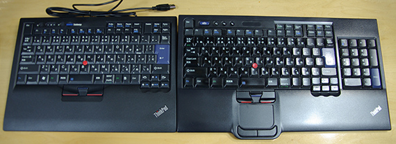 新旧2つのThinkPadキーボード