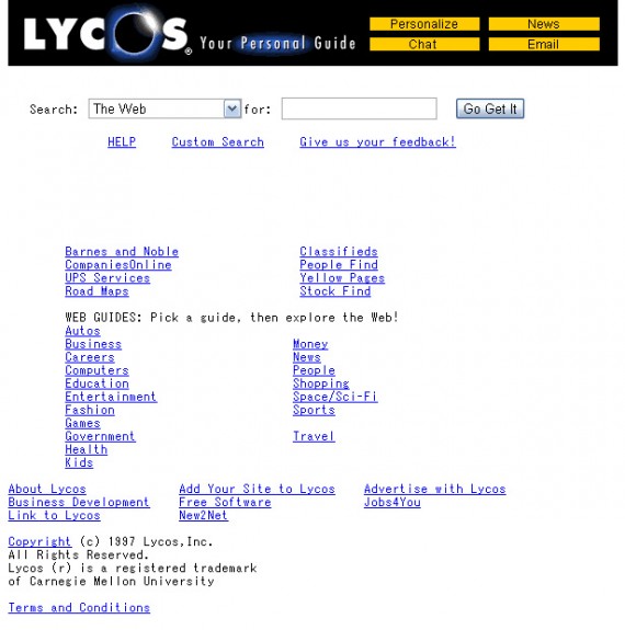 Lycosのスクリーンショット