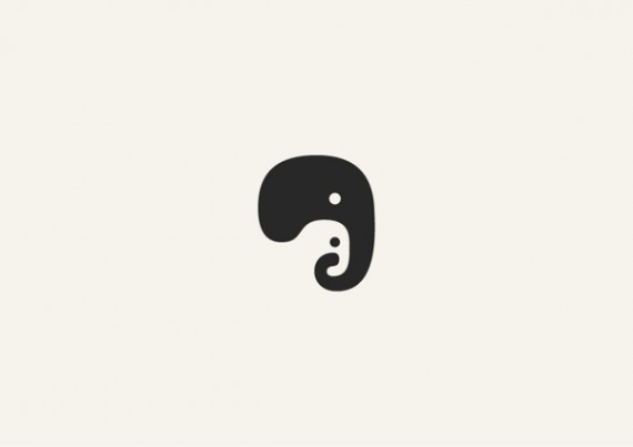 ゾウのシンプルロゴ